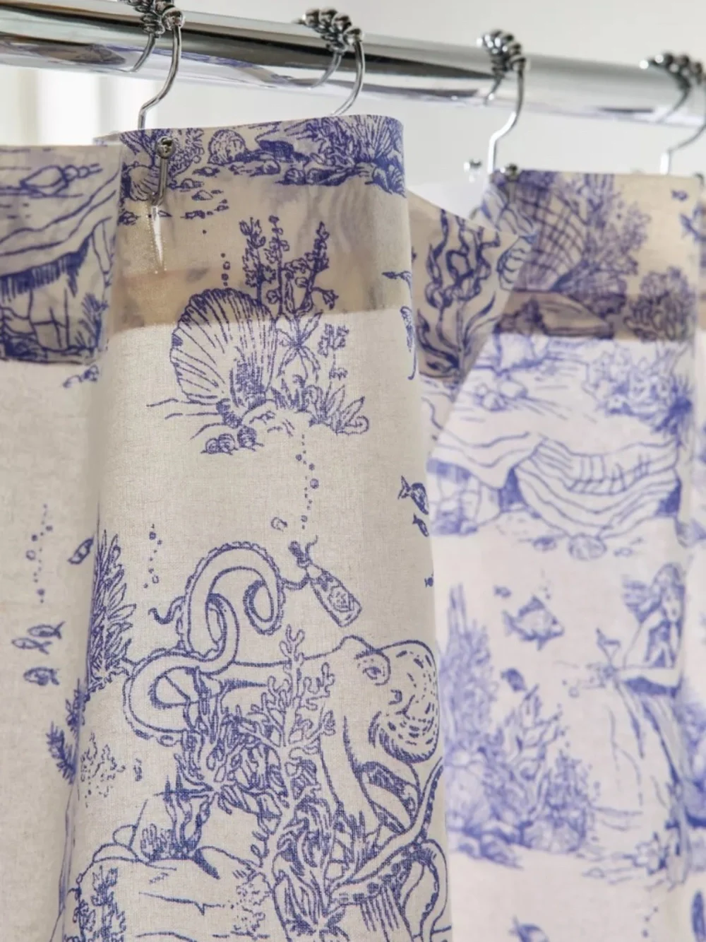 Urban Outfitters Mermaid Toile Shower Curtain